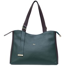 Bruno Rossi Italian Made Dark Green Pebbled Leather Large Carryall Tote ... - $344.40