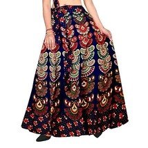 Women Wrap around festival skirt Jaipur Maxi 38&quot; Free Size upto 46&quot;-XXXL... - £25.21 GBP