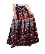 Women Wrap around festival skirt Jaipur Maxi 38&quot; Free Size upto 46&quot;-XXXL... - £25.60 GBP