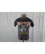 Harley Davidson Shirt (VTG) - Cartoon Beaver Bike Graphic - Men's Small - £122.59 GBP
