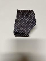 Ermenegildo Zegna Silver Edition Geometric Silk Tie, Grey/Pink - £146.16 GBP