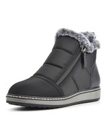 White Mountain Womens 8 W Black Taurus Zip Up Faux Fur Lined Booties NIB... - $44.09