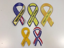 (5) Support Our Troops Ribbon Magnets Made In USA Patriotic - Set of 5 - £10.34 GBP