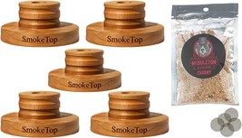 Smoketop Cocktail Smoker Kit 5 Pack - Old Fashioned Chimney Drink Smoker, Cherry - £155.86 GBP