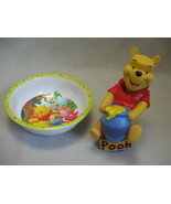 Winnie The Pooh Bobble Head Plastic Bowl Pooh &amp; Pigglet Walt Disney World  - $19.00