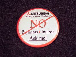 Mitsubishi TV Ask Me Promotional Pinback Button, Pin - £4.75 GBP