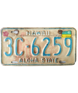 1980 Hawaii License Plate 3C-6259 KIng Diamond Head Palm TreeTiki Bar Su... - £30.83 GBP