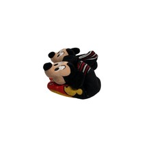 Mickey MOuse Head Boys Size 9 10 Slippers Toddler Red Black Yellow Slip on - $9.89