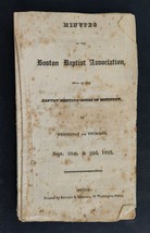 1825 antique BOSTON BAPTIST ASSOCIATION MINUTES history methuen genealog... - $89.05