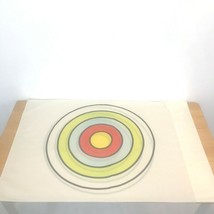 Vintage Wamsutta Ultracale Target Circles Pillowcase Yellow Red Blue White K2 - £7.64 GBP