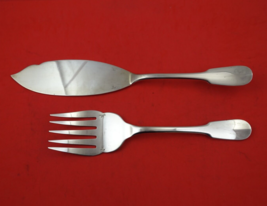 Cluny by Christofle Silverplate Fish Serving Set 2pc (Server 11&quot; Fork 8 3/4&quot;) - £201.69 GBP