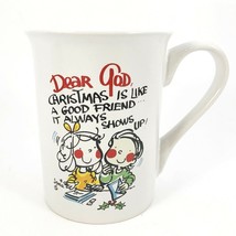 Dear God Kids Coffee Mug Cup  Christmas Is Like A Good Friend  - £9.70 GBP