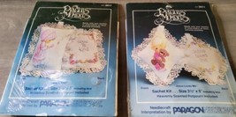 Precious Moments Needle Craft Kit Scented Potpourri Sachet 2 Kits 3.5x5 Ornament - £18.53 GBP