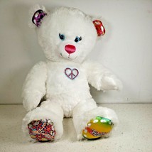 Build A Bear 16&quot; White Plush Skechers Twinkle Toes Bear BABW - £10.29 GBP