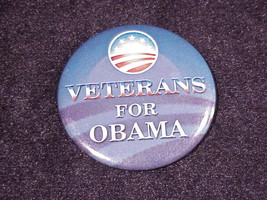 Veterans for Obama Pinback Button, Pin - £5.50 GBP