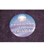 Veterans for Obama Pinback Button, Pin - £5.46 GBP