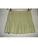 Da-Nang 100% Silk Green Mini Skirt Size Small New With Tags Pleated  - $380.79 MXN