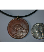 Vintage Australian Kangaroo Coin Pendant Necklace - £6.32 GBP