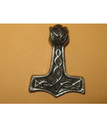 New Steel VIKING Thor&#39;s Hammer Pendant Necklace - £3.16 GBP