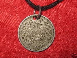 VINTAGE Early 1900's German Eagle Coin Pendant Necklace - $10.00