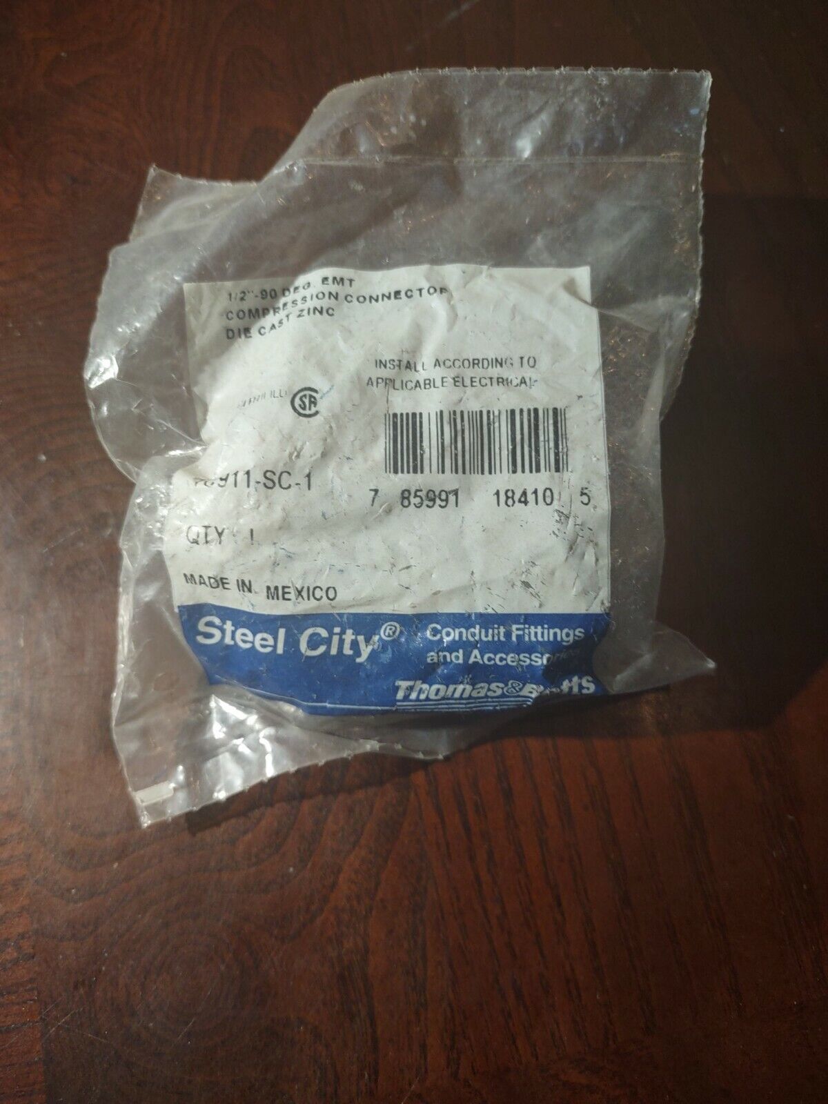 Thomas &amp; Betts #TC911-SC-1 1/2&quot;EMT 90DEG Connector,No 90291,  Thomas &amp; B... - $7.69