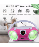 LED Bluetooth Home CD Player Stereo Portable Boombox With Radio Am/fm Sy... - $85.50 CAD+