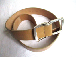 Calvin Klein Buffalo Calf Leather Belt Womens MED Double Buckle Engraved... - £15.16 GBP