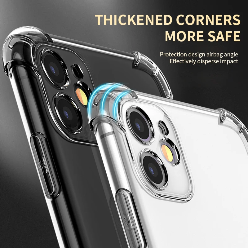 Shockproof tpu back cover for a12 11 pro max case transparent for a xs max xr thumb200