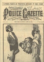 Gentlemen Jim&#39;s Menu Police Gazette Cover Boynton W Palm Beach &amp; Pompano Beach  - £18.68 GBP