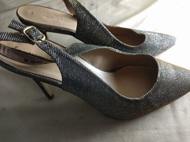 Womens Shoes New Look Size 8 UK Synthetic Silver Heels - £14.20 GBP