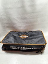 Harley Davidson Motorcycles Compartment Weekend Bag Black Orange Embroid... - $49.49