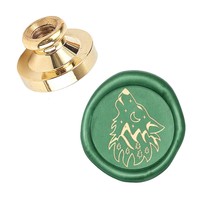 Wolf Wax Seal Stamp Head Replacement Animal Vintage Sealing Brass Stamp Head Oln - £11.74 GBP