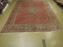 Old Persian Tabriz Rug 10&#39; X 13&#39;  Trees Birds Exotic Authentic Design - £2,205.72 GBP