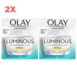 2X OLAY Luminous Light Perfecting Day Cream SPF15 PA++ White Radiance Sk... - £54.35 GBP