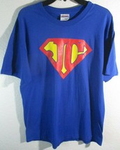  Jesus Superman Logo Christian Religious Mens T Shirt Large Hero 2 Tim 1:7 - £19.35 GBP