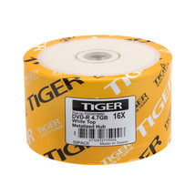 SPECIAL! 100-PK Tiger Brand 16X White Top DVD-R Blank Disc 4.7GB - £32.01 GBP