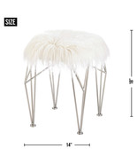 FUR STOOL WITH PRISM LEGS - $176.55 CAD