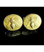 Epsilon Phi Cufflinks FLY Vintage Fraternal Gold insect fraternity Birth... - £98.32 GBP