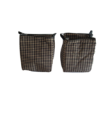 2 Longaberger Khaki Check Fabric Bin Divider Size A Small Liner Only Cot... - £7.82 GBP