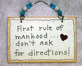 Wall Decor Sign - First Rule of Manhood....! - £8.60 GBP