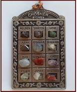 Biblical 12 choshen gems ornament w/ the Israel tribes real stones in English - $24.50