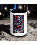 &quot;Badass Day of the Dead Skeleton Mug - Colorful Calavera Coffee Cup&quot; - €13,58 EUR+