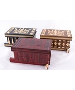 3x pcs Secret Puzzle Compartment Wooden Magic Puzzle Box Hungarian Jewel... - £114.58 GBP