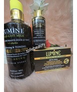 X 3 Set Lumine HC Lightening &amp; Toning Face &amp; Body Lotion 400ml, Serum &amp; ... - $79.19