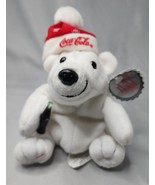 Coca Cola Polar Bear Snowflake Cap Tags Soda Bottle Winter Holiday Toy 9... - $8.75
