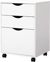 White Qdssdeco 3 Drawer Mobile Vertical Filing Cabinet Fits Letter, Lega... - $2,620.89 MXN
