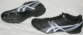 ASICS Hyper MD 6 Track Field Running Shoes Spikes G502J Black White 11.5 US Men - £11.43 GBP