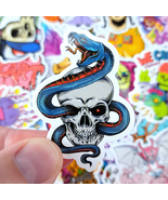 50 PCS Gothic Skeleton Sticker Pack, Cute Skull Ghost Stickers, Laptop D... - £10.77 GBP