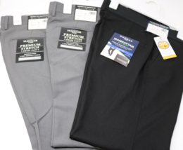 Men&#39;s Premium Stretch Dress Pants Slacks Lot of 3 HAGGAR Straight &amp; Slim NWT - £47.45 GBP