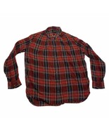 Madewell Central Long Sleeve Tartan Plaid Shirt Wool Blend Small Top Red... - £10.63 GBP